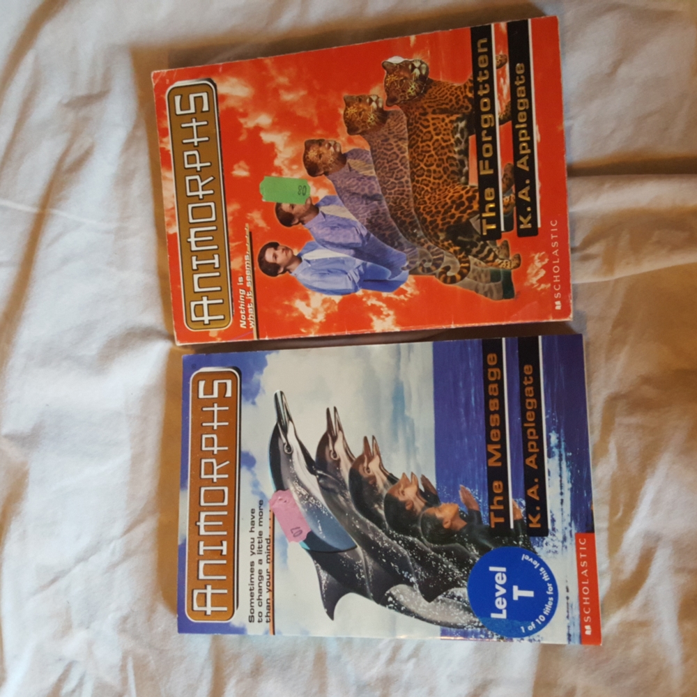 2 vintage 90s Animorphs books